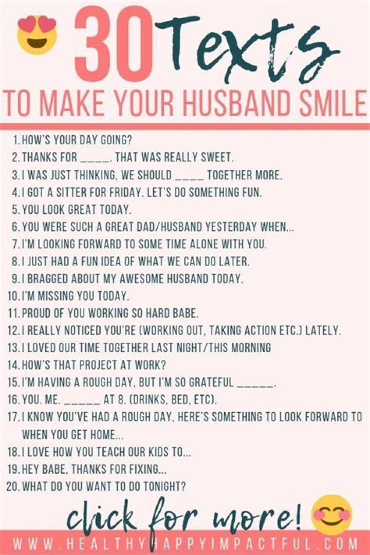 38 Sweet Texts to Send Your Wife Or Husband Just Because