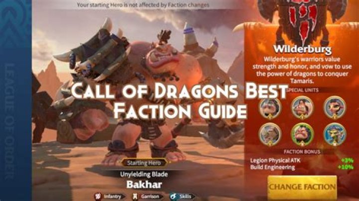 Call of Dragons Best Faction Guide