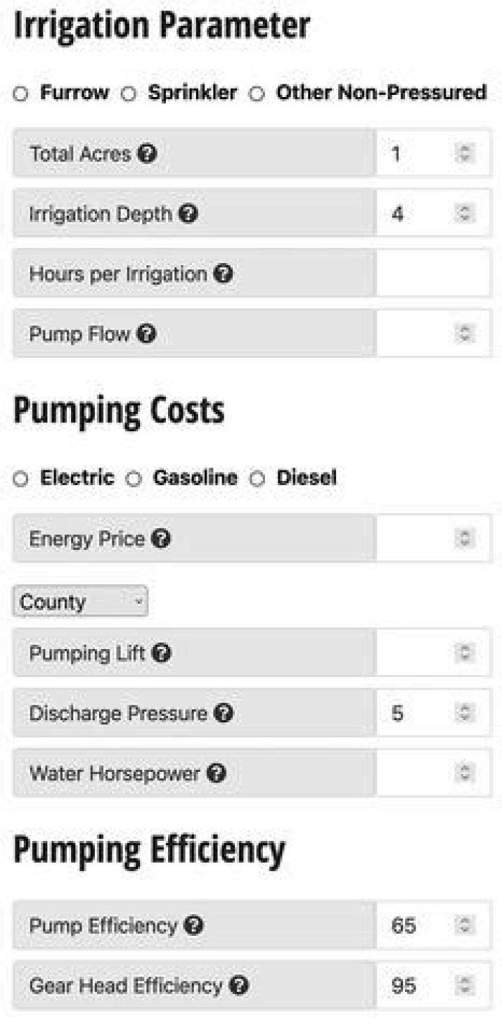How to Calculate Irrigation Pumping Costs with MITOOL