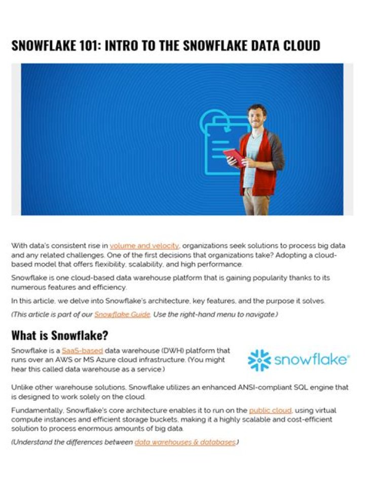 Snowflake 101: Intro to the Snowflake Data Cloud
