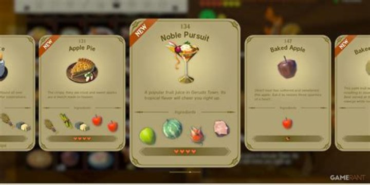 TOTK Noble Pursuit Recipe